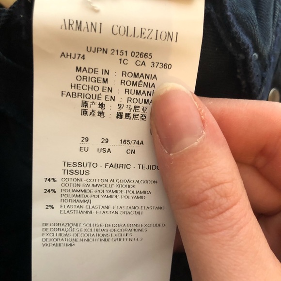 BNWT ARMANI jeans size 29 - Picture 7 of 7